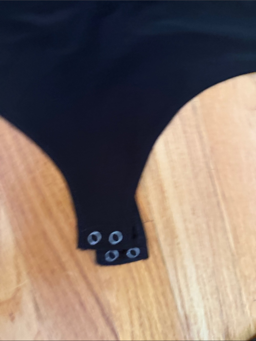 Express Black Draped Cowl One-Piece Bodysuit - Picture 4 of 4